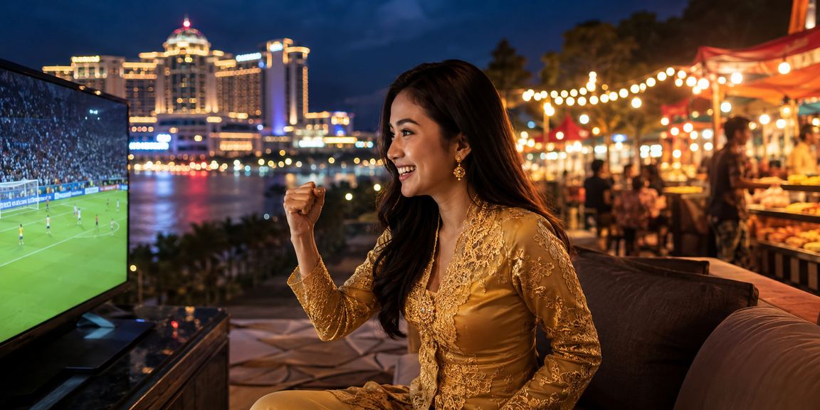 Suasana permainan poker di Genting Highlands dengan pakaian kebaya tradisional Malaysia