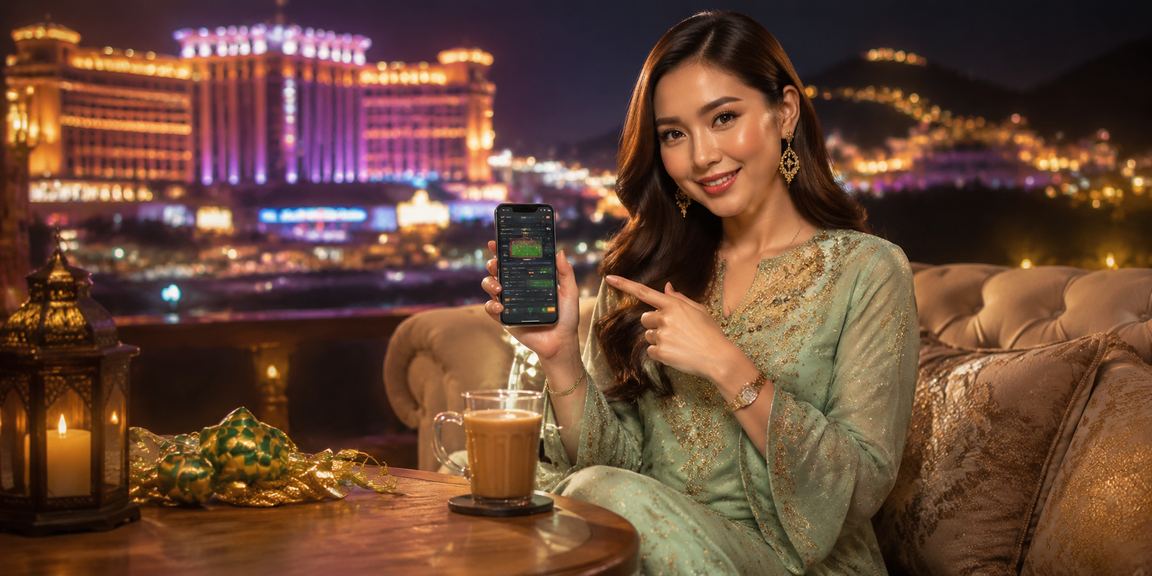Pemain Malaysia di Genting Highlands bermain kasino mudah alih pop99 semasa Hari Raya